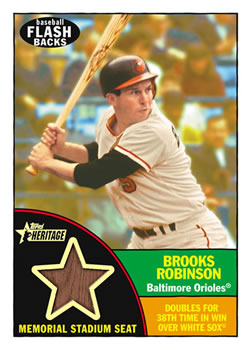 2010 Topps Heritage - Baseball Flashback Stadium Relics #FSR-RS Brooks Robinson Front