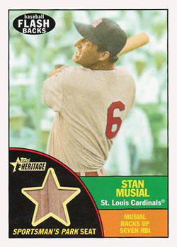 2010 Topps Heritage - Baseball Flashback Stadium Relics #FSR-SM Stan Musial Front