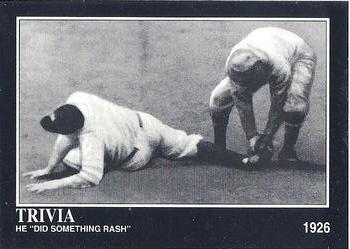 1992 Megacards Babe Ruth - Prototyes #124 Trivia 1926 Front