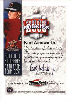 2000 Team Best Rookies - Autographs #NNO Kurt Ainsworth Back