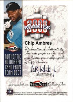 2000 Team Best Rookies - Autographs #NNO Chip Ambres Back