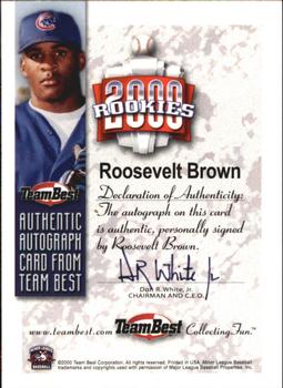 2000 Team Best Rookies - Autographs #NNO Roosevelt Brown Back