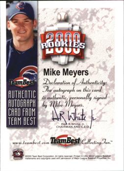 2000 Team Best Rookies - Autographs #NNO Mike Meyers Back