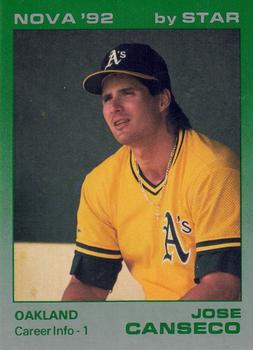 1992 Star Nova #96 Jose Canseco Front