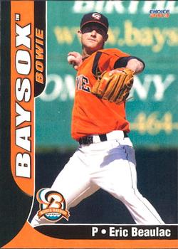 2013 Choice Bowie Baysox #05 Eric Beaulac Front