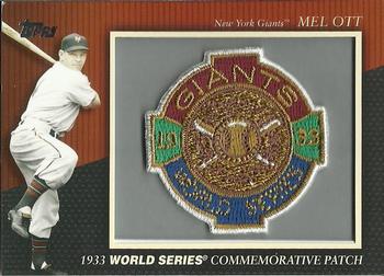 2010 Topps - Manufactured Commemorative Patch #MCP-4 Mel Ott Front
