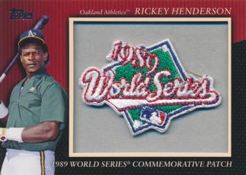 2010 Topps - Manufactured Commemorative Patch #MCP56 Rickey Henderson Front