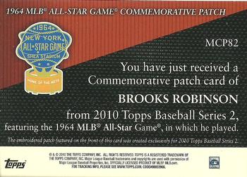 2010 Topps - Manufactured Commemorative Patch #MCP82 Brooks Robinson Back