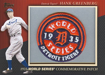 2010 Topps - Manufactured Commemorative Patch #MCP-7 Hank Greenberg Front