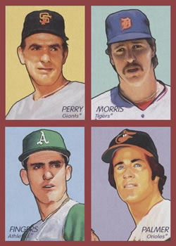 2009 Upper Deck Goudey - 4-in-1 #35-14 Gaylord Perry / Jack Morris / Rollie Fingers / Jim Palmer Front