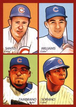 2009 Upper Deck Goudey - 4-in-1 #35-17 Ron Santo / Billy Williams / Alfonso Soriano / Carlos Zambrano Front