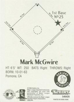 1998 Kenner Starting Lineup Cards Classic Doubles #546426 Mark McGwire Back
