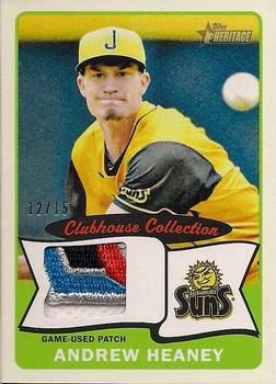2014 Topps Heritage Minor League - Clubhouse Collection Patches #CCP-AHE Andrew Heaney Front