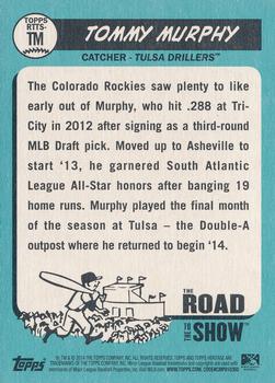 2014 Topps Heritage Minor League - The Road to the Show #RTTS-TM Tommy Murphy Back