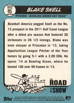2014 Topps Heritage Minor League - The Road to the Show #RTTS-BS Blake Snell Back