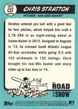 2014 Topps Heritage Minor League - The Road to the Show #RTTS-CST Chris Stratton Back