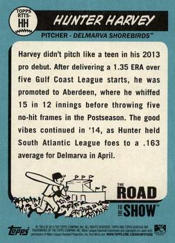 2014 Topps Heritage Minor League - The Road to the Show #RTTS-HH Hunter Harvey Back
