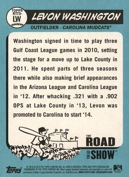 2014 Topps Heritage Minor League - The Road to the Show #RTTS-LW Levon Washington Back