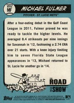 2014 Topps Heritage Minor League - The Road to the Show #RTTS-MF Michael Fulmer Back