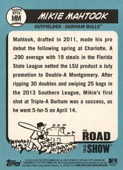 2014 Topps Heritage Minor League - The Road to the Show #RTTS-MM Mikie Mahtook Back