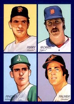 2009 Upper Deck Goudey - 4-in-1 Blue #35-14 Gaylord Perry / Jack Morris / Rollie Fingers / Jim Palmer Front