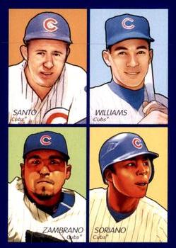 2009 Upper Deck Goudey - 4-in-1 Blue #35-17 Ron Santo / Billy Williams / Alfonso Soriano / Carlos Zambrano Front