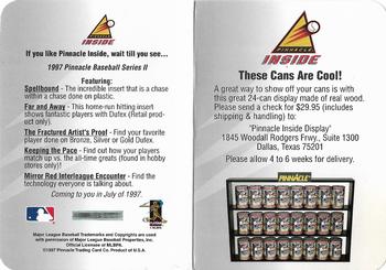 1997 Pinnacle Inside #NNO Inside Display / Instant Win Card Front