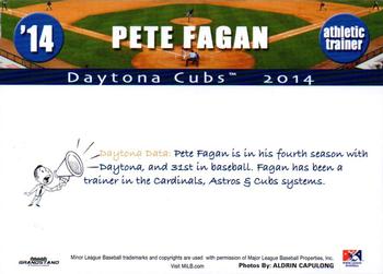 2014 Grandstand Daytona Cubs #NNO Pete Fagan Back