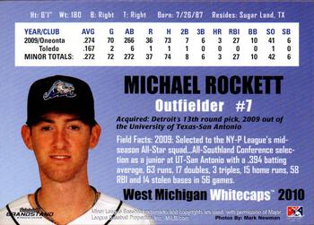 2010 Grandstand West Michigan Whitecaps #NNO Michael Rockett Back