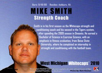2010 Grandstand West Michigan Whitecaps #NNO Mike Smith Back