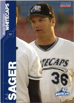 2005 Choice West Michigan Whitecaps #28 A.J. Sager Front