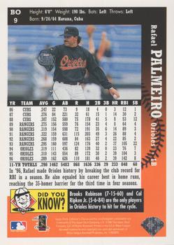1997 Collector's Choice Baltimore Orioles #BO9 Rafael Palmeiro Back