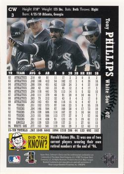 1997 Collector's Choice Chicago White Sox #CW3 Tony Phillips Back