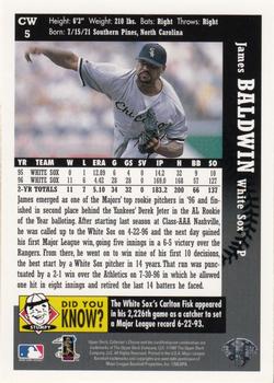 1997 Collector's Choice Chicago White Sox #CW5 James Baldwin Back