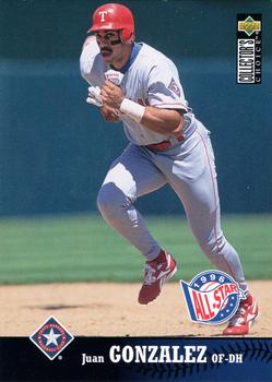 1997 Collector's Choice Texas Rangers #TR4 Juan Gonzalez Front