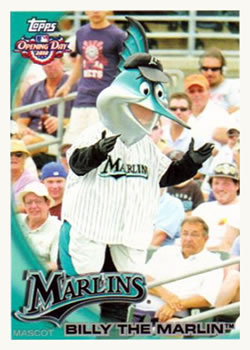 2010 Topps Opening Day - Mascots #M10 Billy the Marlin Front