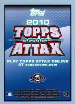 2010 Topps Opening Day - Attax #NNO Ryan Braun Back