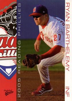 2005 MultiAd Reading Phillies #2 Ryan Barthelemy Front