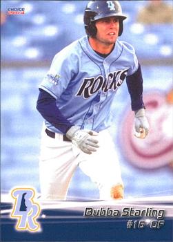 2014 Choice Wilmington Blue Rocks #24 Bubba Starling Front