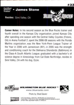 2013 Choice Wilmington Blue Rocks #33 James Stone Back