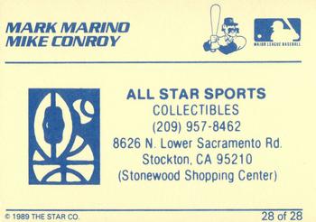 1989 Star Stockton Ports - Platinum #28 Mark Marino / Mike Conroy Back