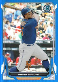 2014 Bowman Chrome - Blue Refractor #81 David Wright Front