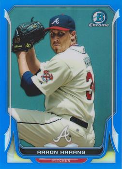 2014 Bowman Chrome - Blue Refractor #218 Aaron Harang Front
