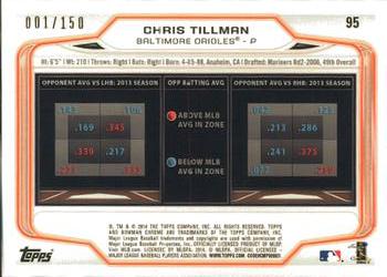 2014 Bowman Chrome - Purple Refractor #95 Chris Tillman Back