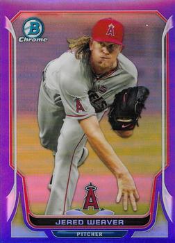 2014 Bowman Chrome - Purple Refractor #136 Jered Weaver Front