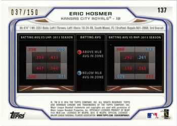 2014 Bowman Chrome - Purple Refractor #137 Eric Hosmer Back