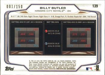 2014 Bowman Chrome - Purple Refractor #139 Billy Butler Back