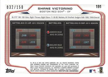 2014 Bowman Chrome - Purple Refractor #191 Shane Victorino Back