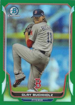 2014 Bowman Chrome - Green Refractor #131 Clay Buchholz Front
