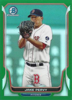 2014 Bowman Chrome - Green Refractor #132 Jake Peavy Front